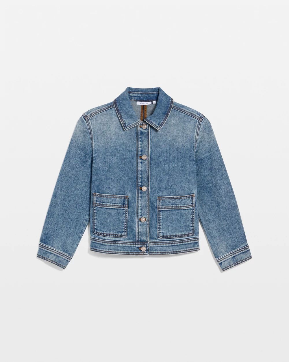 Denim Cropped Trucker Jacket | Chico's